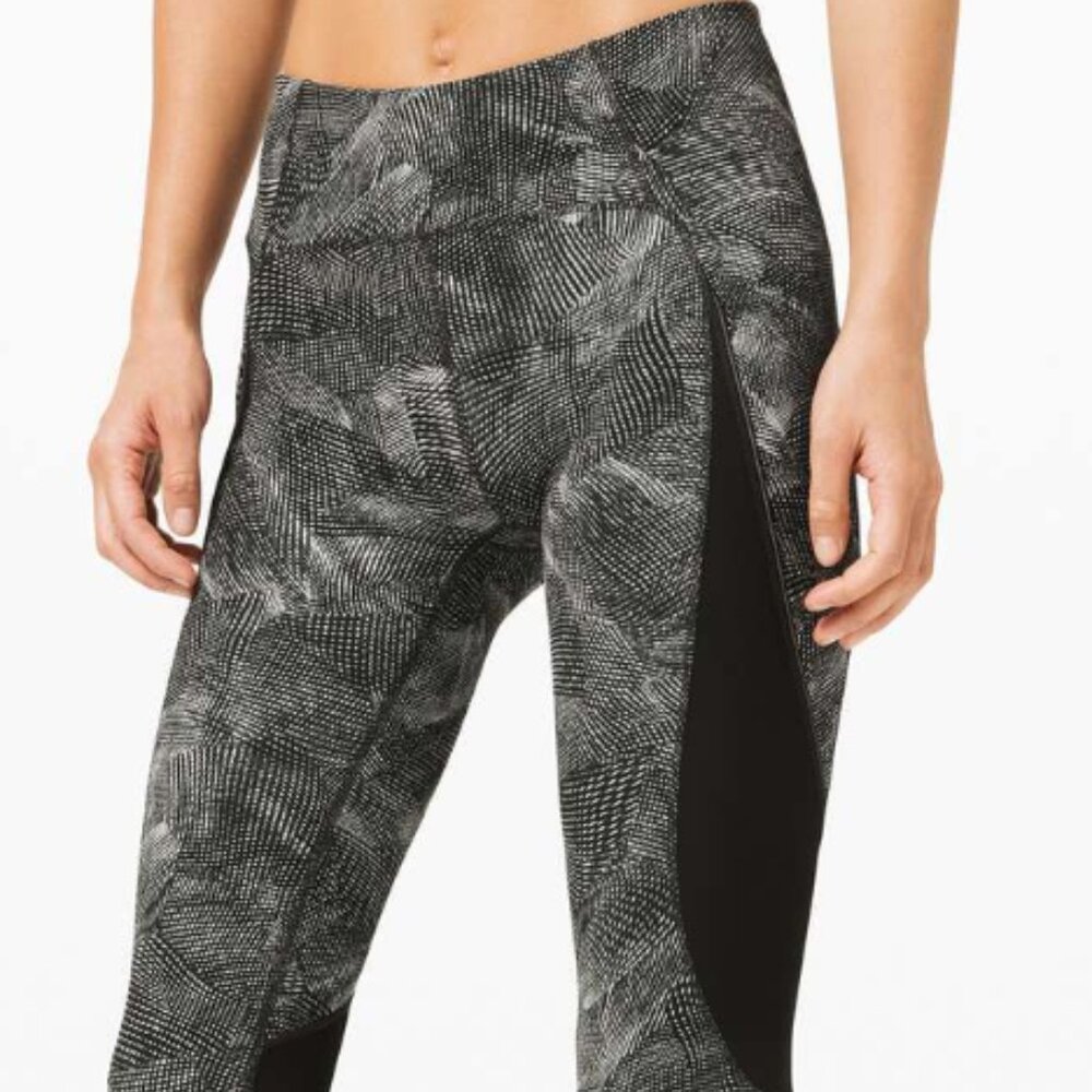 Lululemon | Size 6 | Run Off Route Mid- Rise Crop 21” Velocity Mesh Leggings